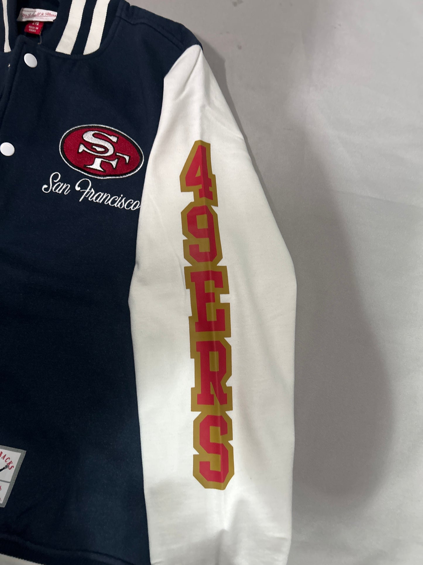 San Francisco 49Ers NFL Mitchell & Ness Washed Fleece Varsity Jacket