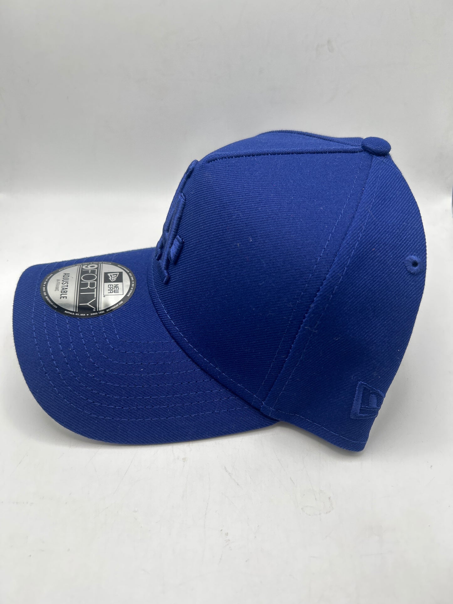 Los Angeles Dodgers MLB New Era 9Forty Blue-on-Blue A-Frame Adjustable Hat