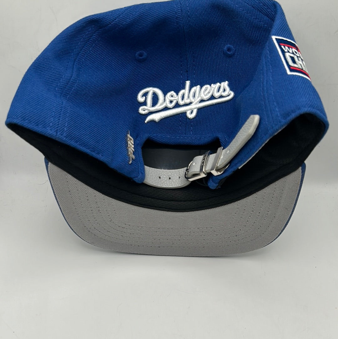 Los Angeles Dodgers MLB Pro Standard Genuine Merchandise "2020 World Championship" and D Dodgers Side Patches Royal Blue Snapback