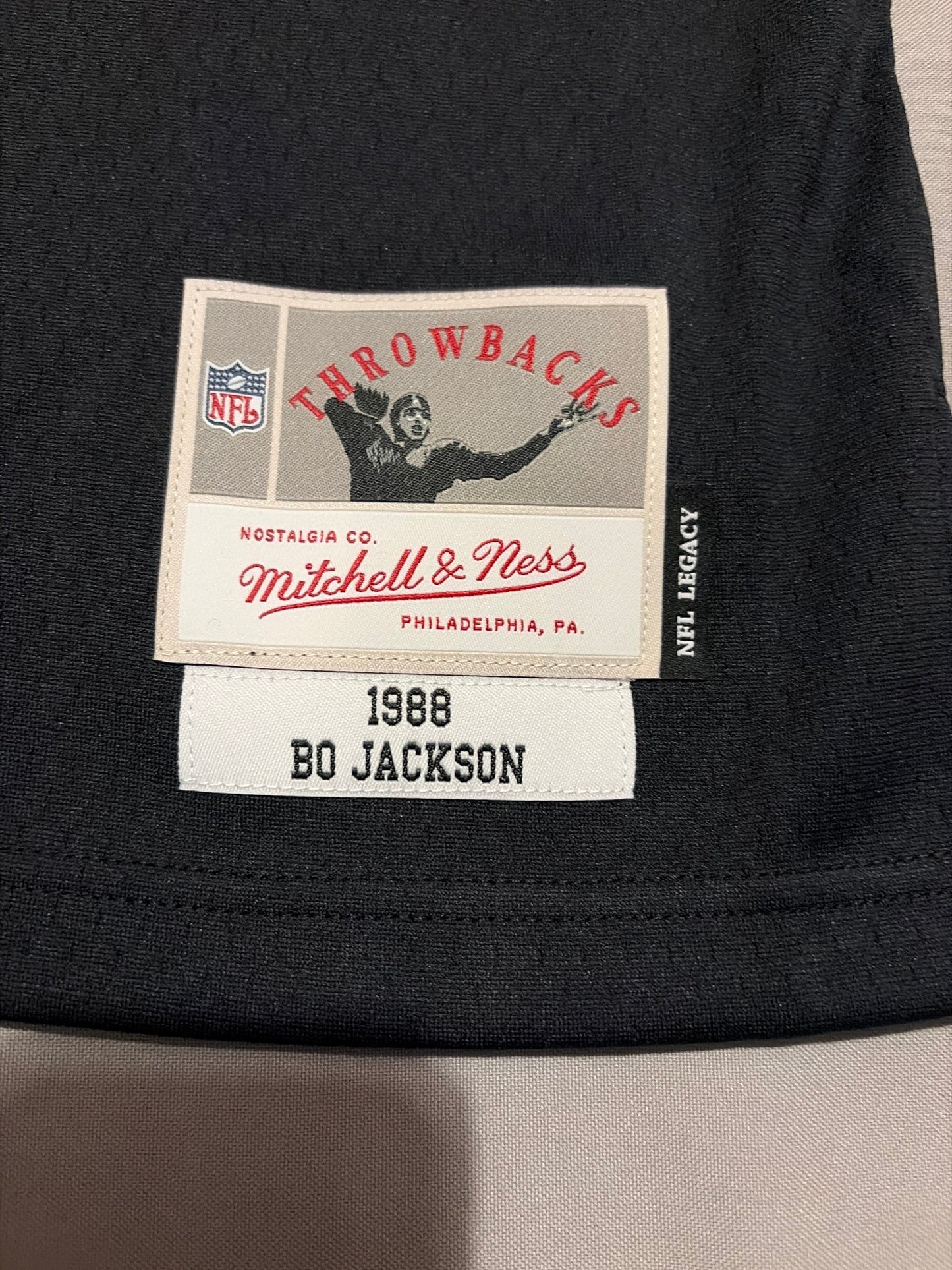 Las Vegas Raiders NFL Mitchell & Ness #34 Bo Jackson 1988 Legacy Throwback Collection Men Jersey