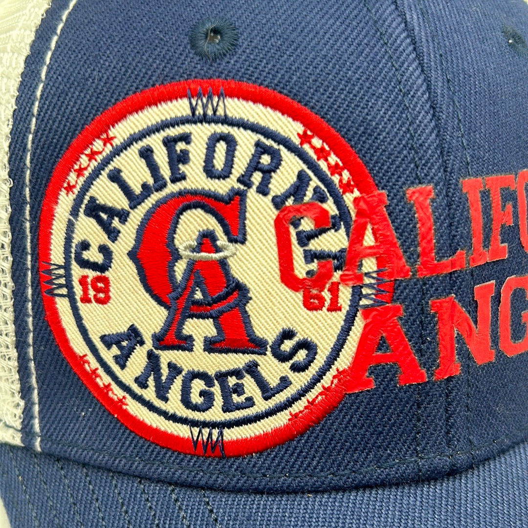 Vintage California Angels MLB American Needle Cooperstown Collection Snapback Trucker Hat