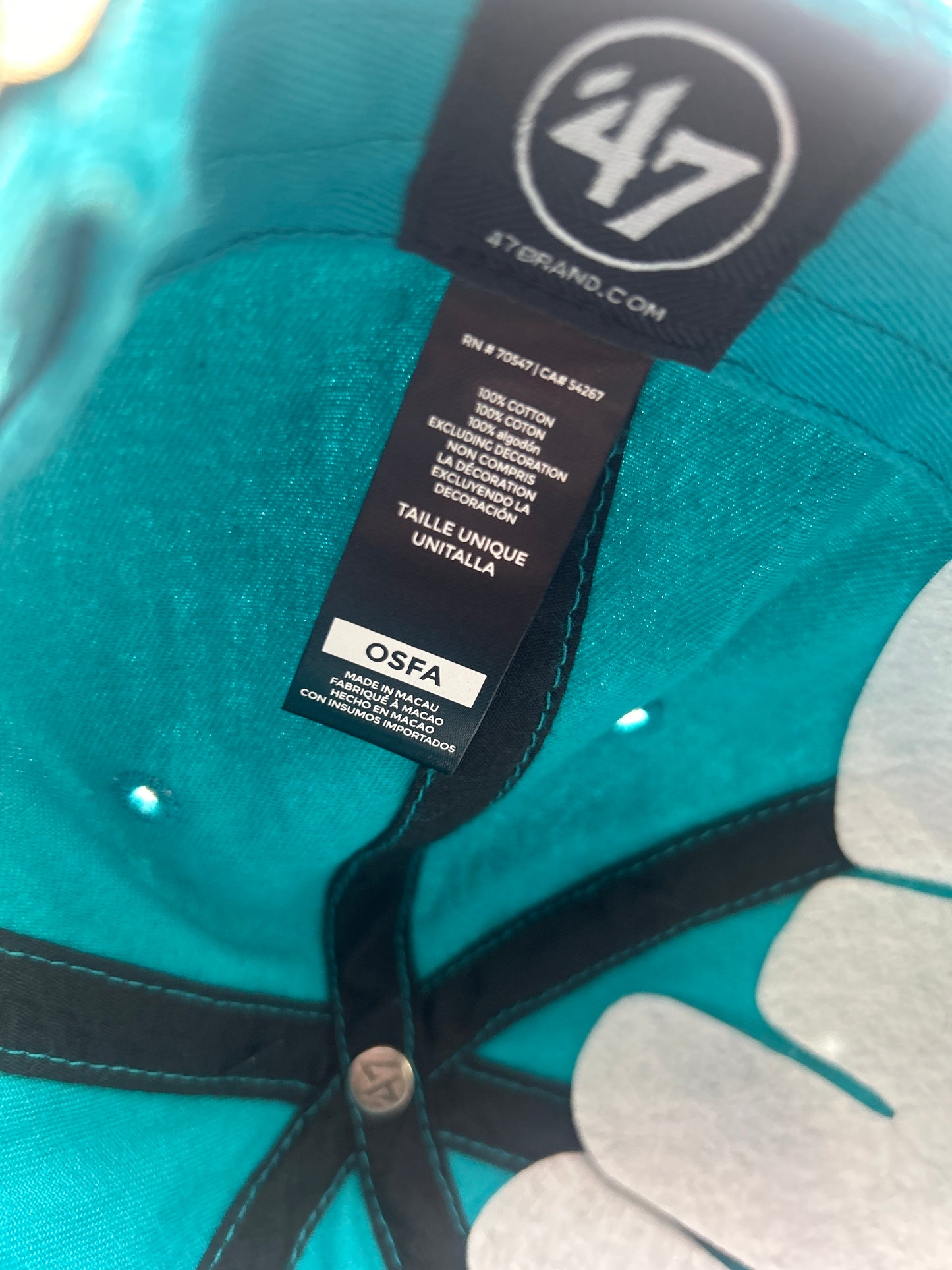 Miami Dolphins NFL 47CleanUp Classic Aqua Adjustable Hat