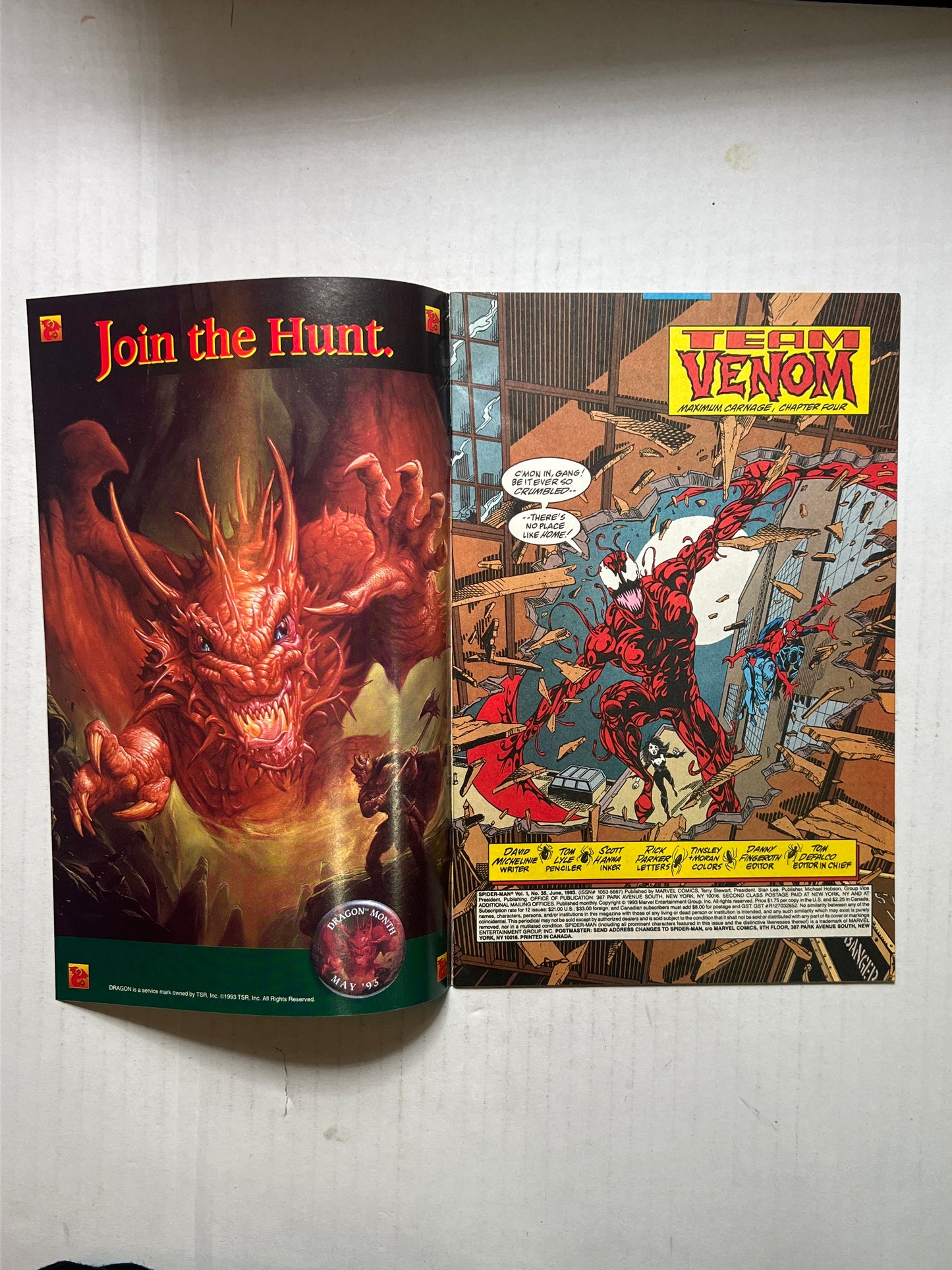 The Amazing Spider-Man By Marvel Comics Group “Maximum Carnage” Part 4 of 14 #35 Jun 1993 Comic Book