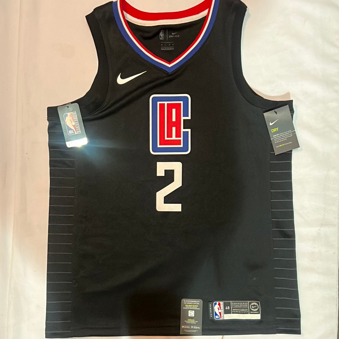 Los Angeles Clippers NBA Nike Dri-Fit Men Authentic #2 Leonard Black Swingman Jersey