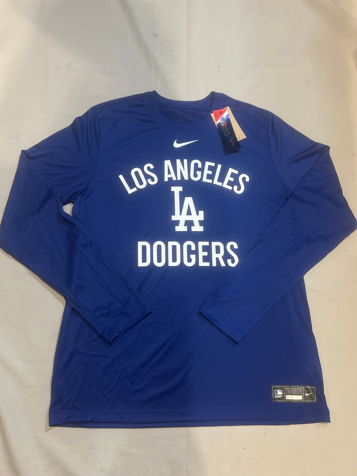 Los Angeles Dodgers MLB Nike Dri-Fit Authentic Collection Long Sleeve Men T-shirt