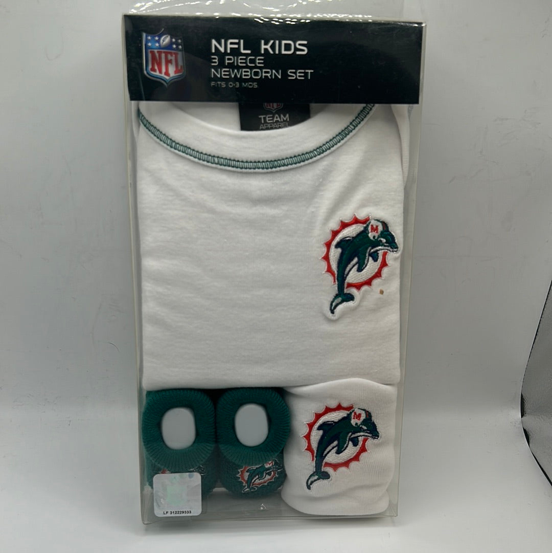 Miami Dolphins NFL Kids 3 PC Newborn Set