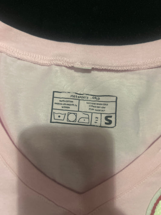 Joes Sports World “MAMA Por Siempre” Shortsleeve V-Neck T-Shirt - Bubblegum Pink