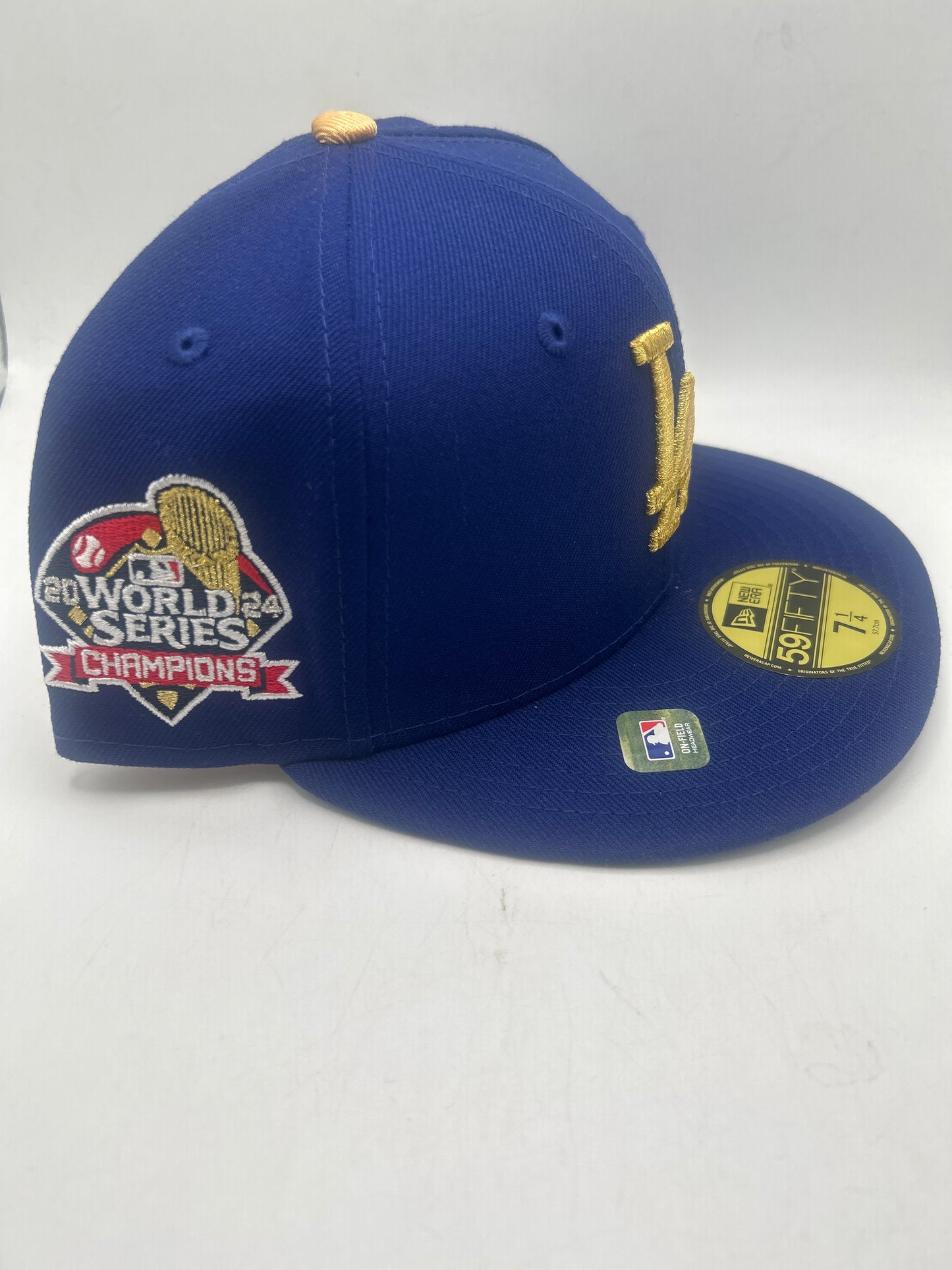 Los Angeles Dodgers MLB World Series 2024 Champions 59Fifty Fitted Gold Edition Hat