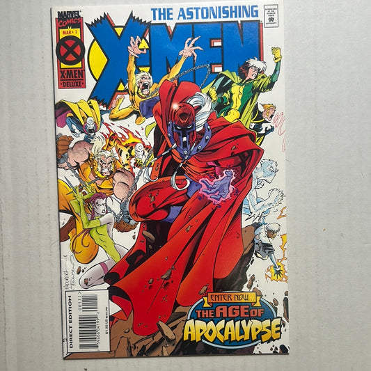 Cover of 'The Astonishing Age of Apocalypse' No.1, featuring a colorful illustration of various superhero characters.