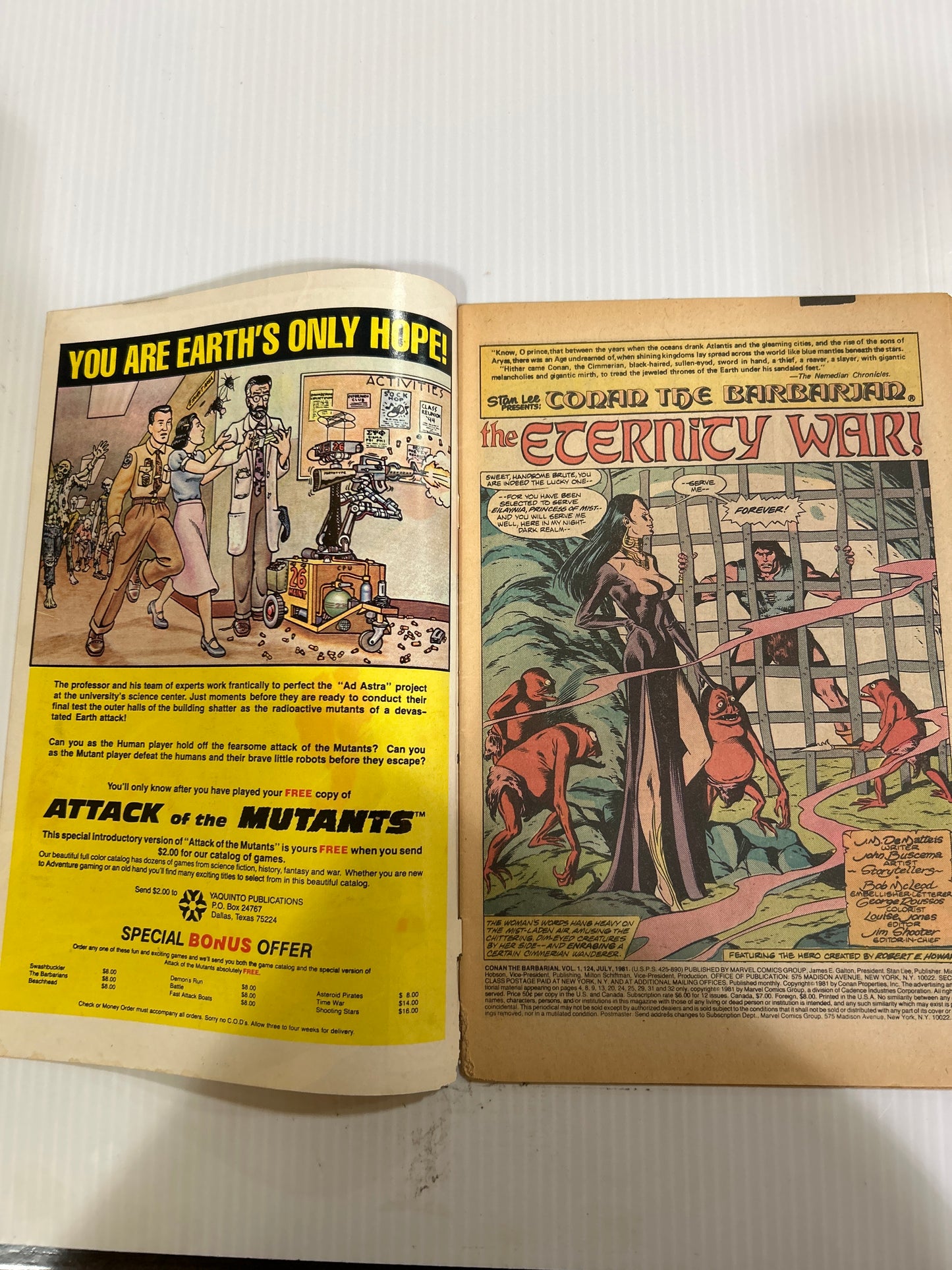 Conan "The Barbarian" by Marvel Comics Group #124 Comic Book