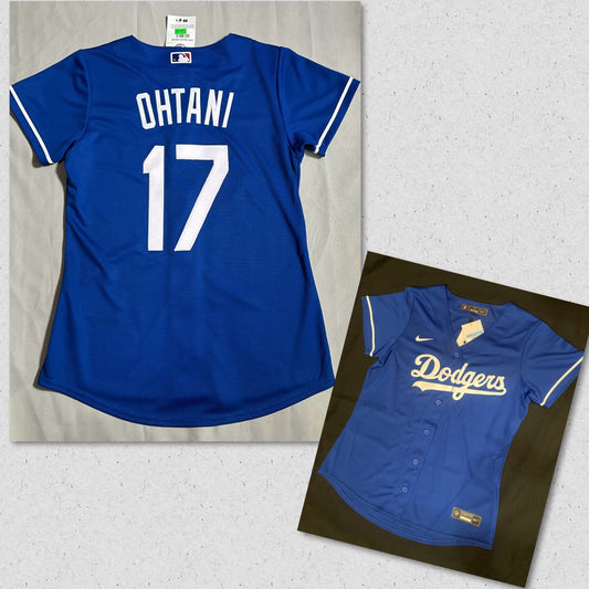 Los Angeles Dodgers Nike MLB #17 Ohtani Genuine Merchandise Authentic Replica Royal Blue Jersey for Women