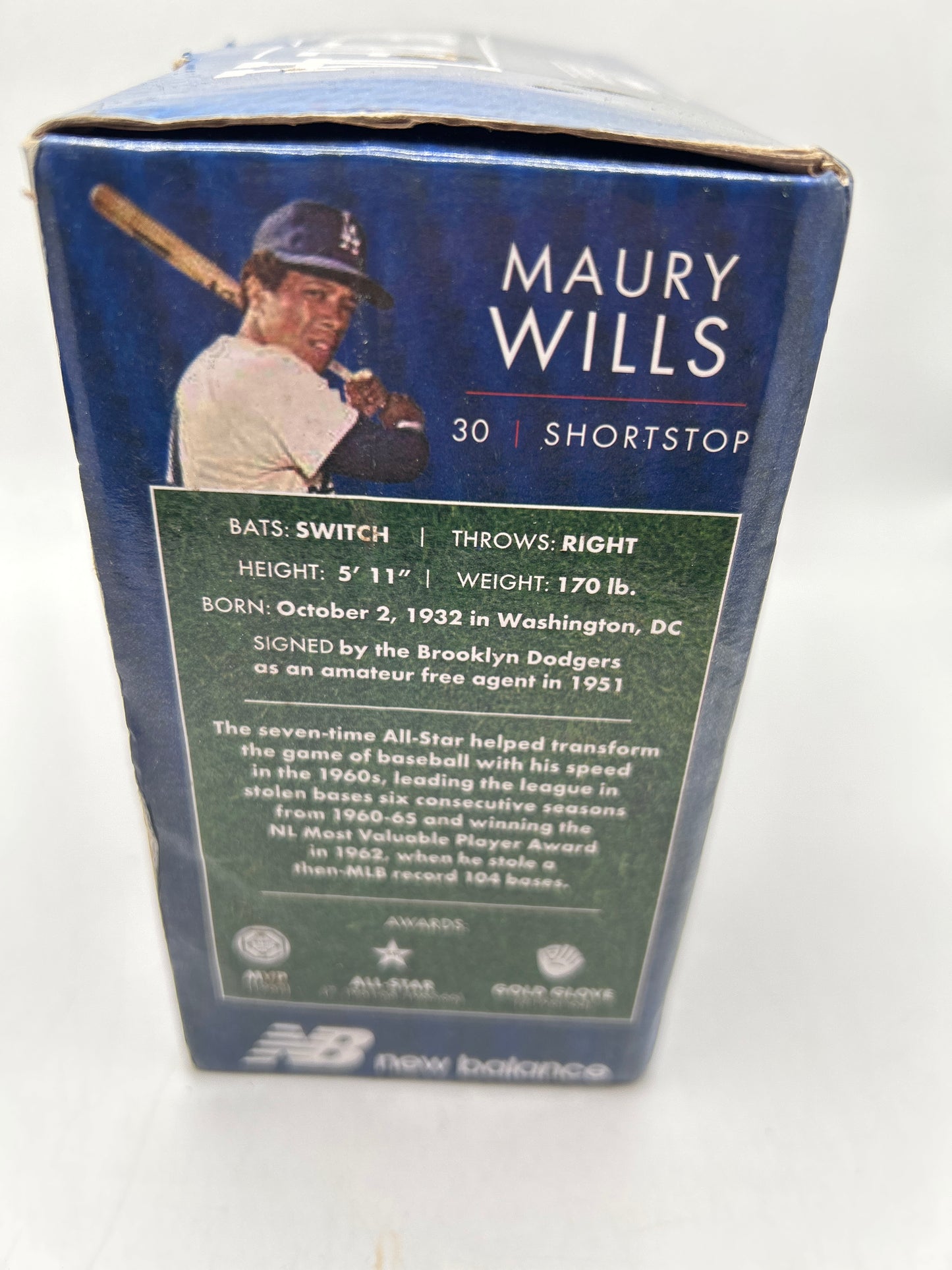 Los Angeles Dodgers MLB Maury Wills Bobblehead