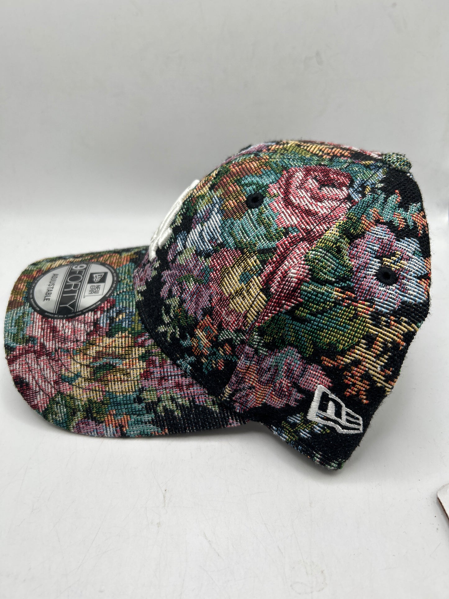 Los Angeles Dodgers MLB 9Forty New Era Black Floral Tapestry Adjustable Hat