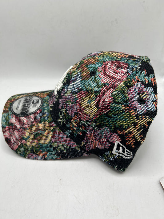 Los Angeles Dodgers MLB 9Forty New Era Black Floral Tapestry Adjustable Hat