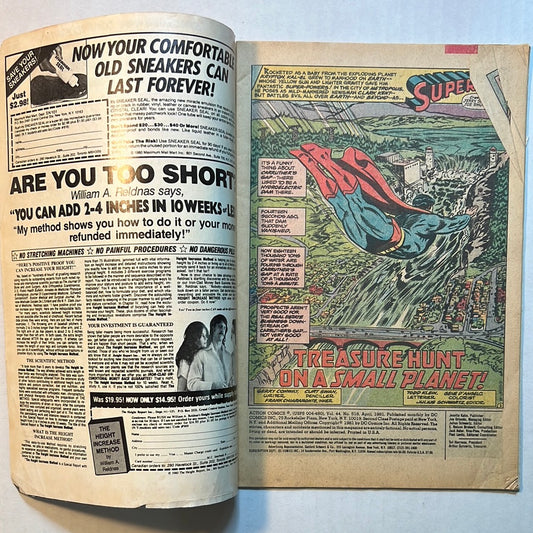 Superman Starting in Action Comics by DC Comics “Action-Plus! With Aquaman!” No. 518 Comic Book