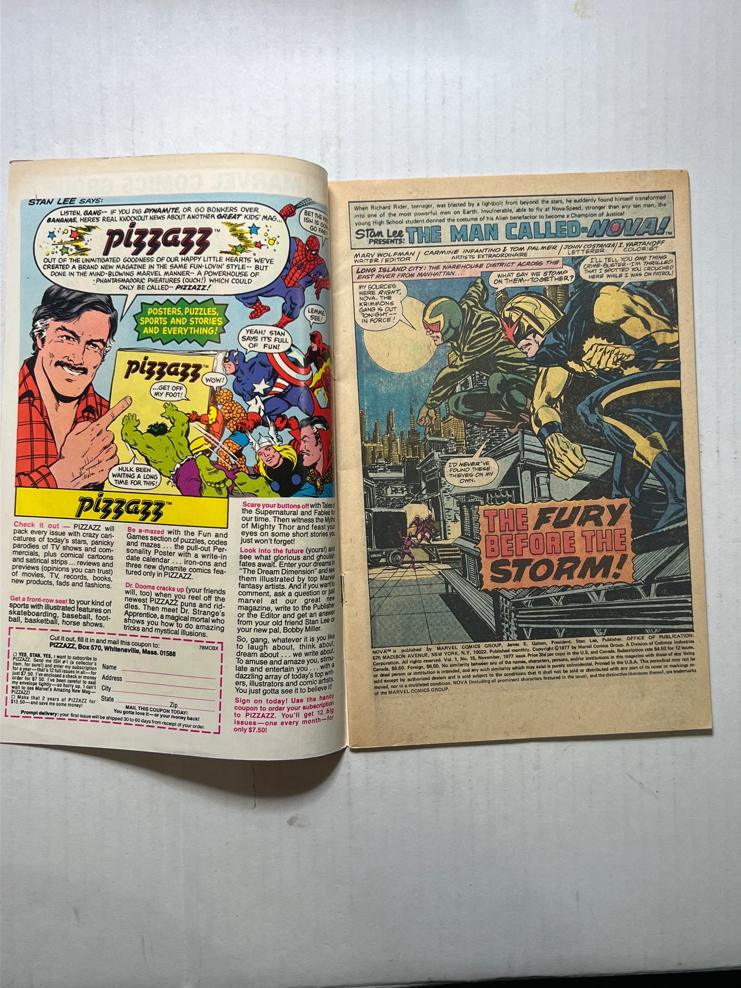 The Man Called Nova by Marvel Comics Group #15 Nov 1977 Comic Book