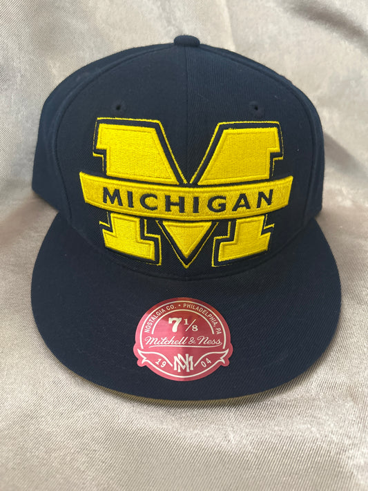 Michigan Wolverines Mitchell & Ness Collegiate Fitted Hat