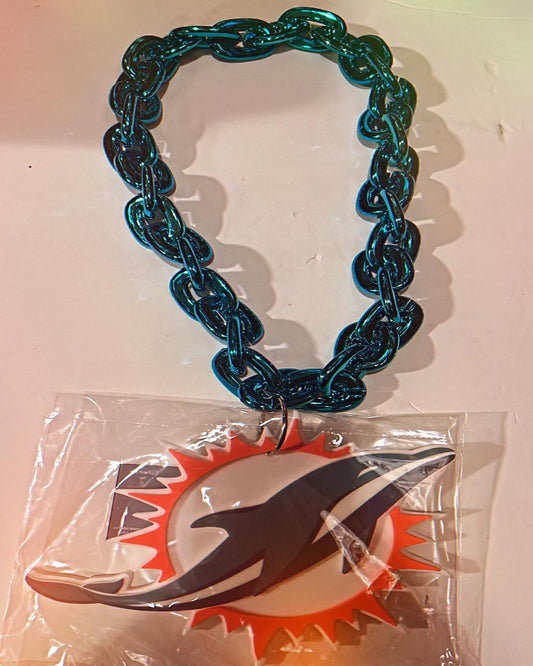 Miami Dolphins NFL Fanchain - Aqua