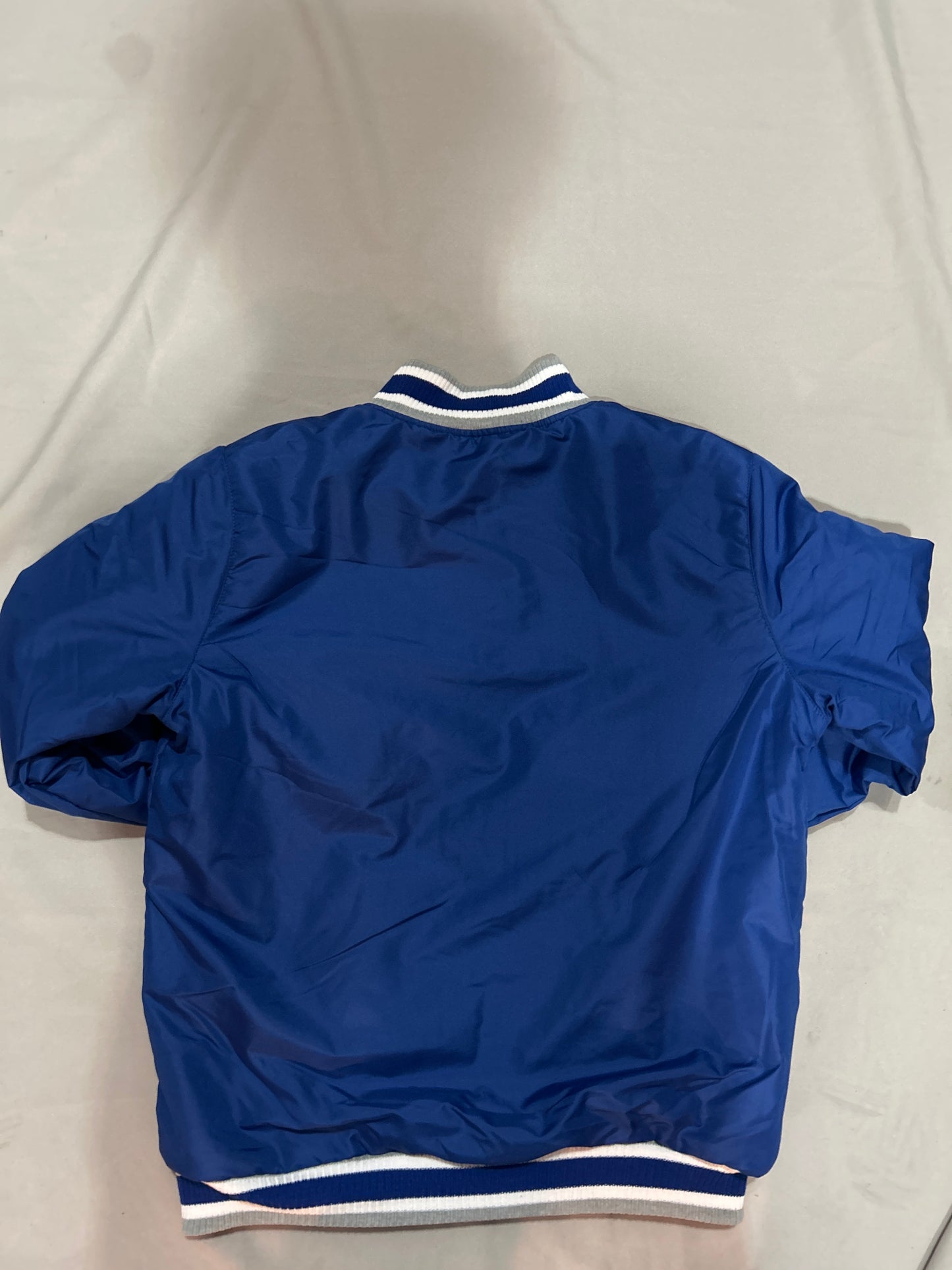 Los Angeles Dodgers MLB JH Design Group Reversible Two-Toned Fleece Buttoned Jacket - Grey/Royal Blue