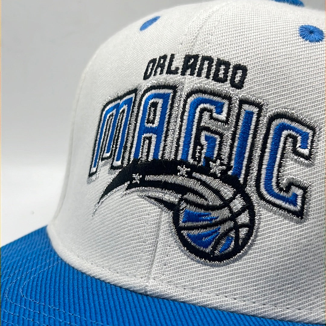 Vintage Orlando Magic NBA Adidas Retro White/ Magic Blue Snapback Hat