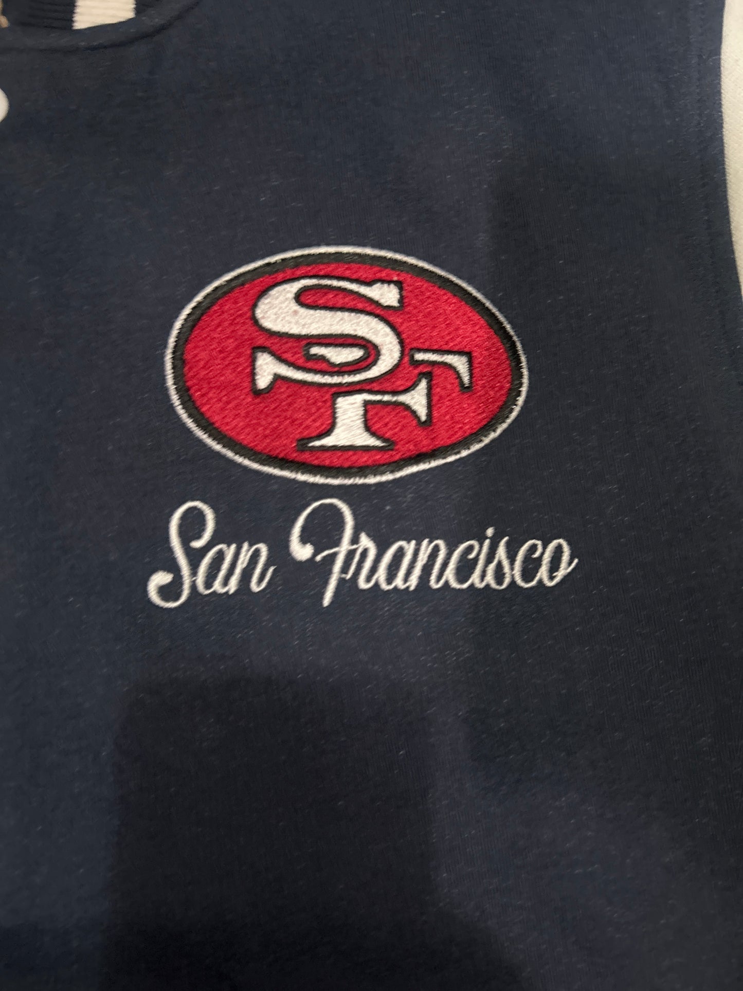 San Francisco 49Ers NFL Mitchell & Ness Washed Fleece Varsity Jacket