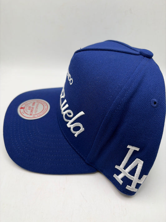 Los Angeles Dodgers MLB Mitchell And Ness #34 Fernando Valenzuela A-Frame Adjustable Hat