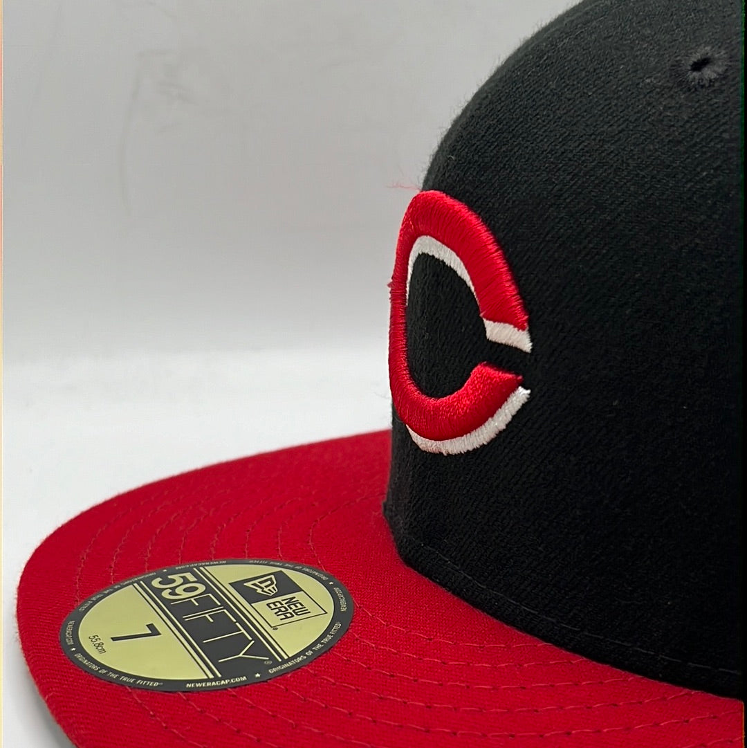 Cincinnati Reds MLB New Era 59Fifty Classic Black/Red Fitted Hat