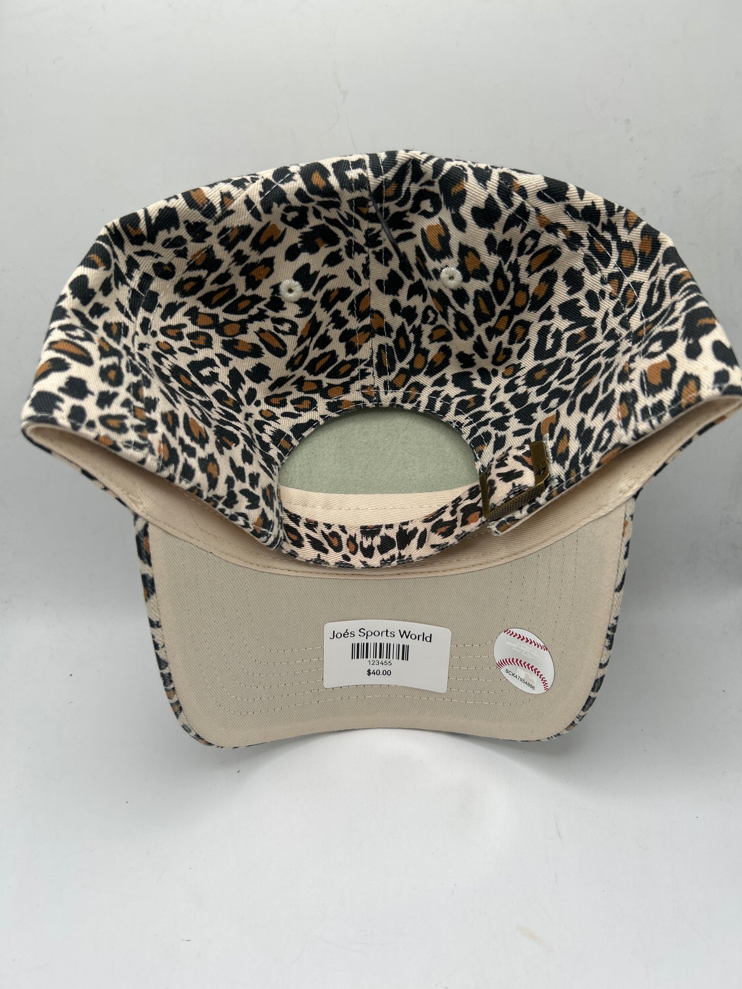 Los Angeles Dodgers 47Clean Up Khaki Cheetah Adjustable Women Hat