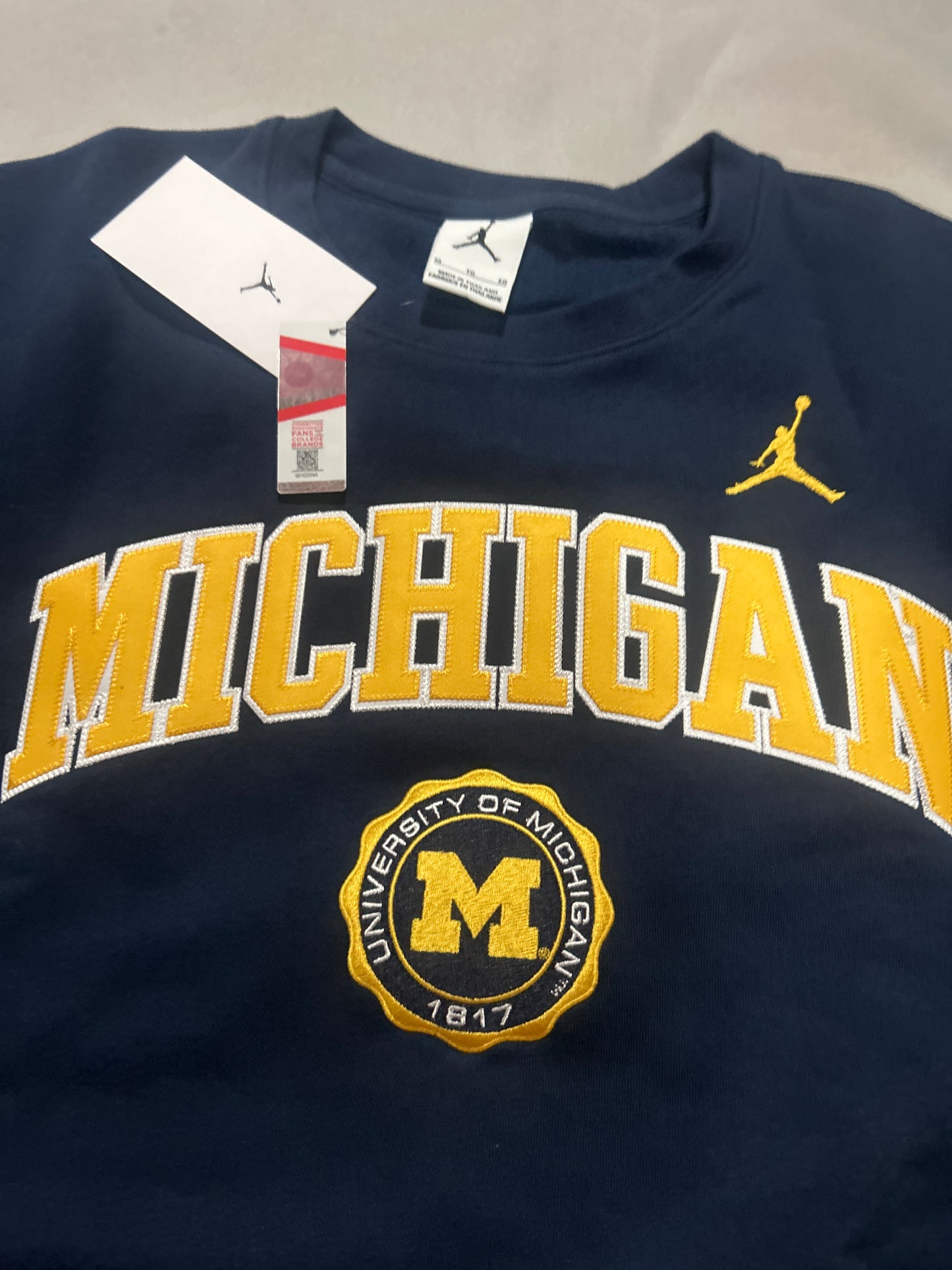 Michigan Wolverines University Jordan Pullover Sweatshirt for Men