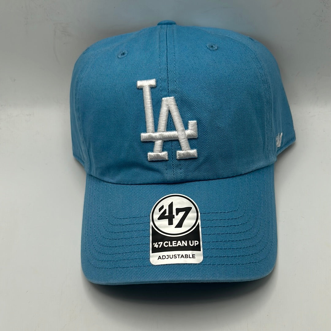 Los Angeles Dodgers MLB 47Clean Up Genuine Merchandise Sky Blue Adjustable Hat