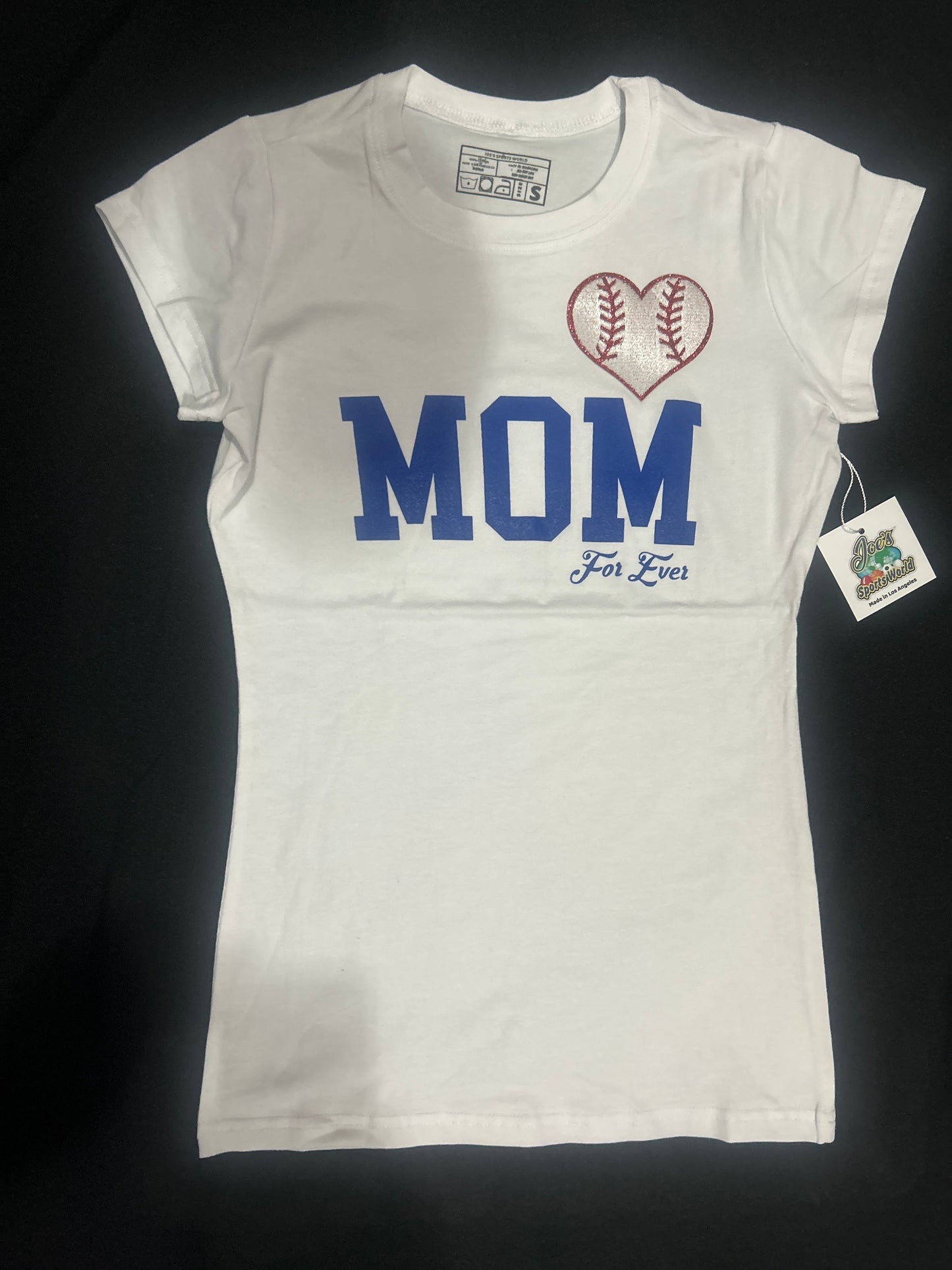 Joes Sports World “MOM For Ever” Shortsleeve Crewneck T-Shirt - White