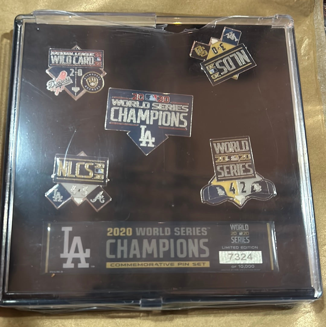 Los Angeles Dodgers MLB 2020 World Series Championship Pin Set