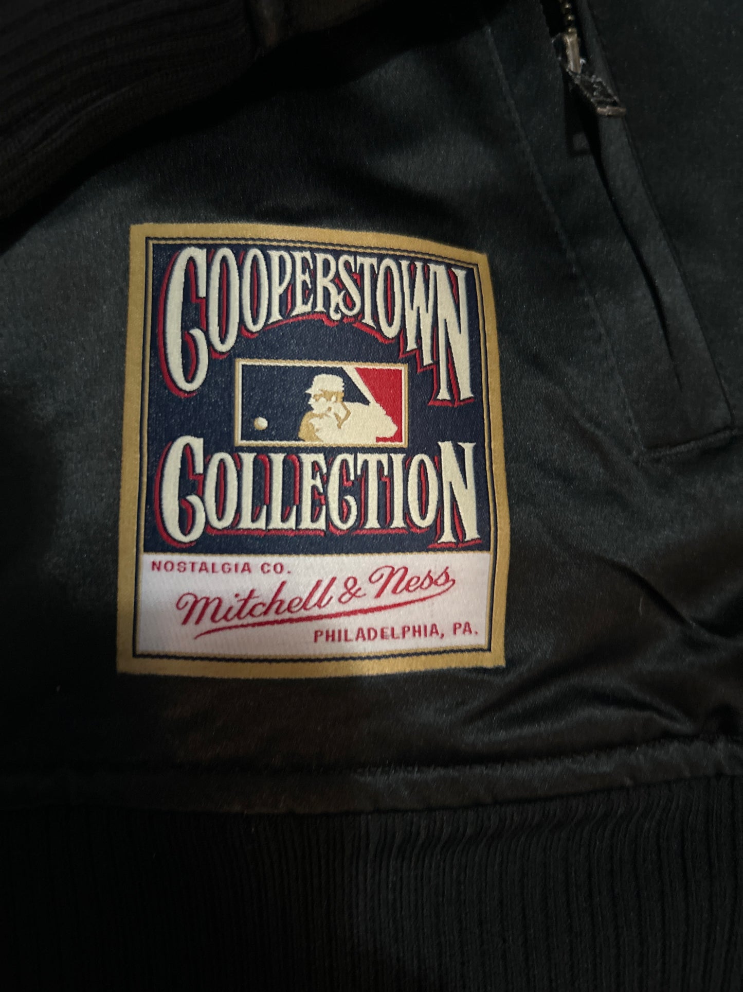 Los Angeles Dodgers MLB Mitchell & Ness Cooperstown Collection Satin Men Jacket Black