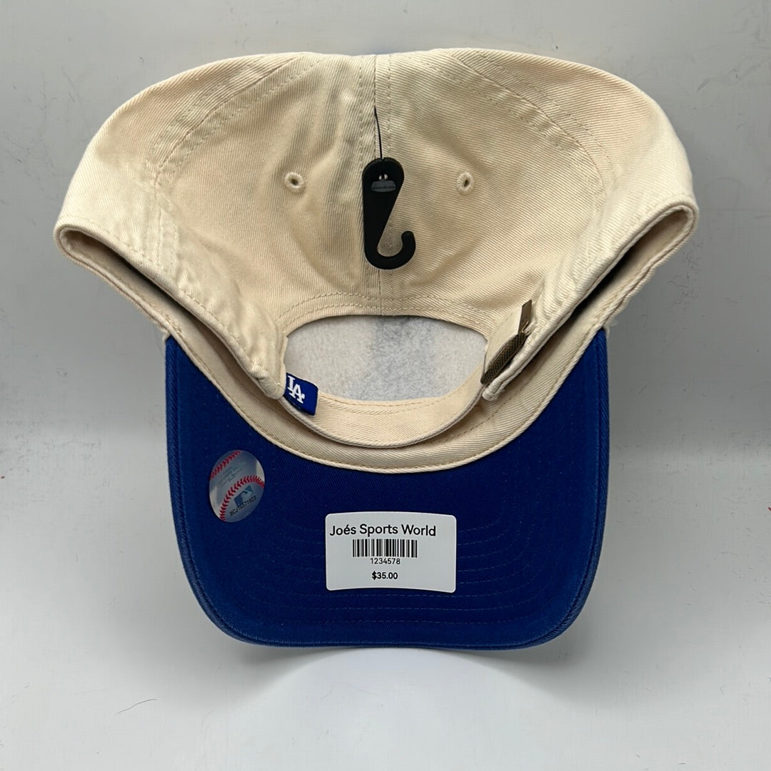 Los Angeles Dodgers MLB 47Clean Up Genuine Merchandise Off White/Royal Blue Adjustable Hat