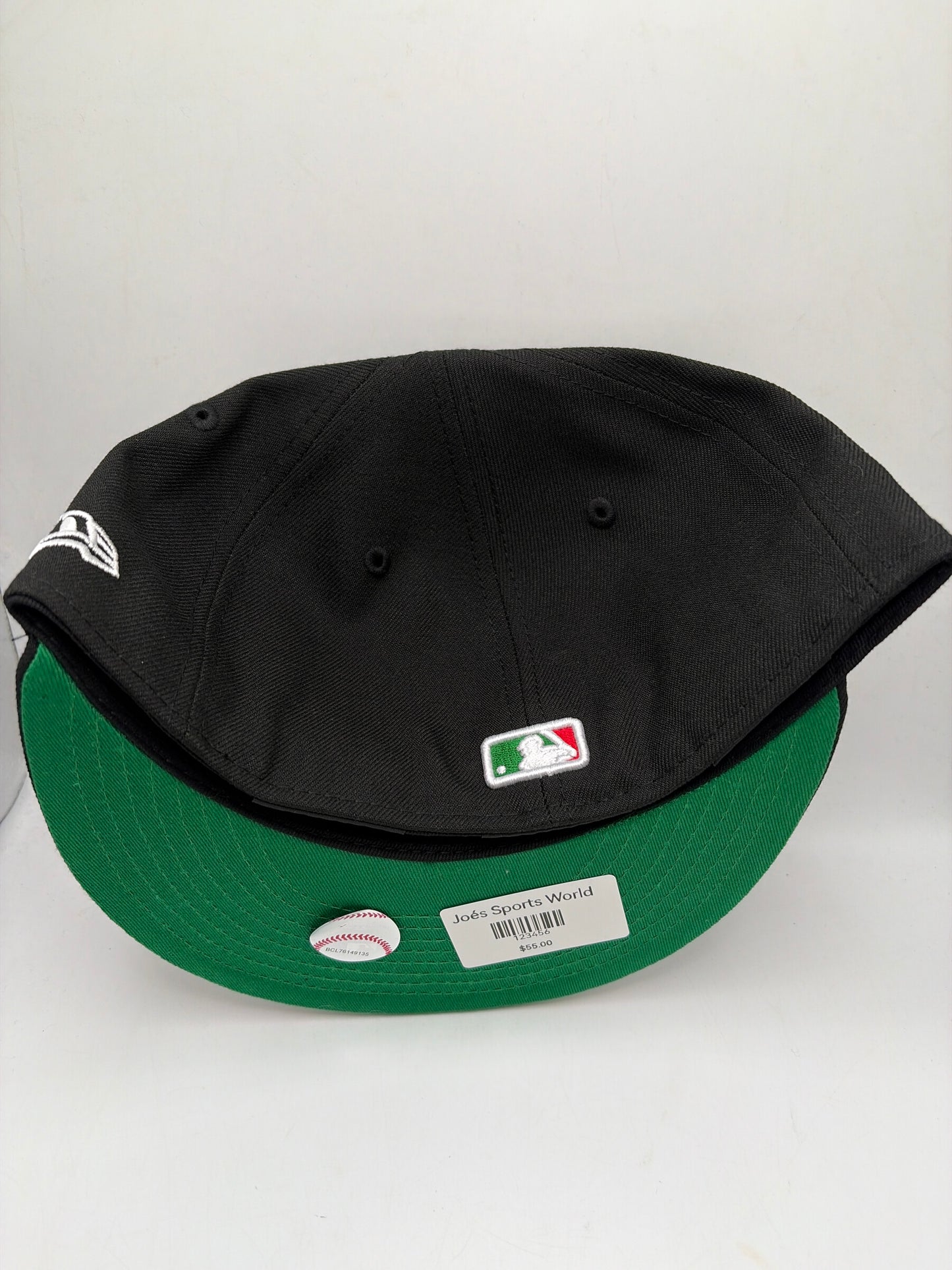 Los Angeles Dodgers MLB Mexican Flag-Colored Script Wordmark and Side Patch 59Fifty New Era Fitted Hat