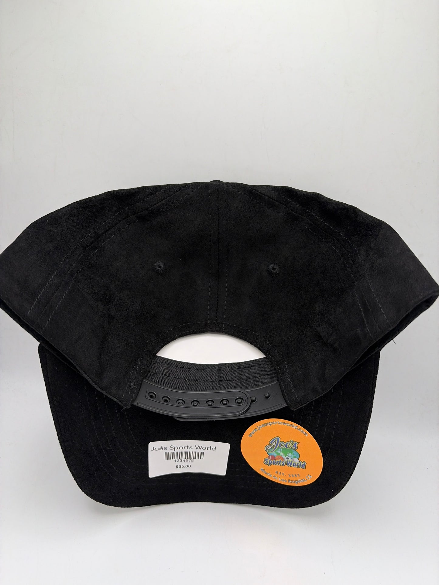 México JSW Authentic Black Suede A-Frame Adjustable Hat
