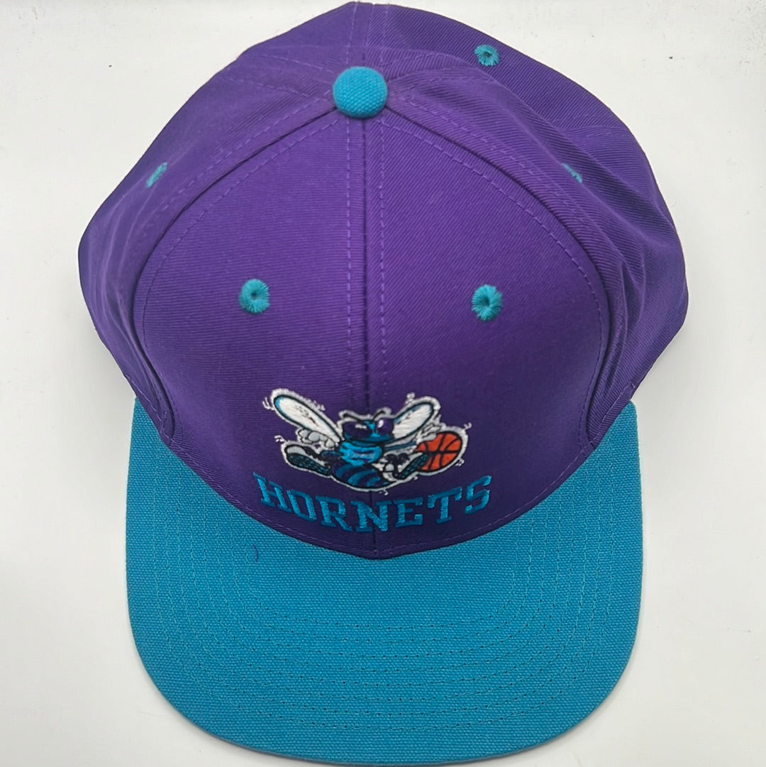 Vintage Charlotte Hornets Adidas Hardwood Classics Purple/Teal SnapBack