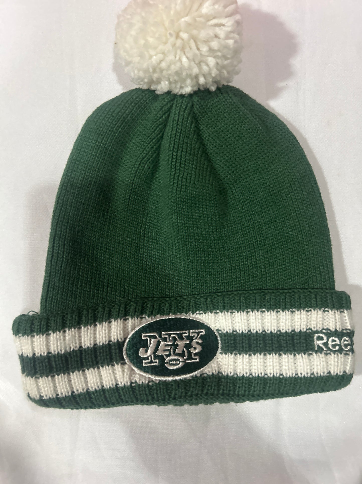 New York Jets NFL Reebok Knit Pom Beanie