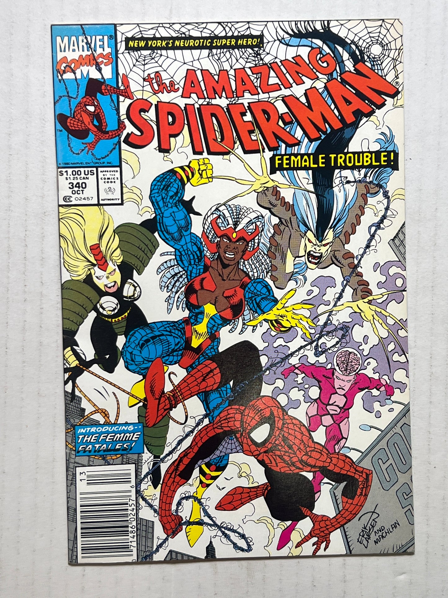 The Amazing Spider-Man by Marvel Comics Group “Female Trouble!” #340 Oct 1990 Comic Book