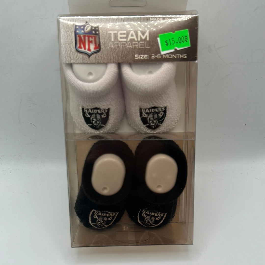 Las Vegas Nevada NFL 2PK Baby Bootie Officially Licensed Boxed Set