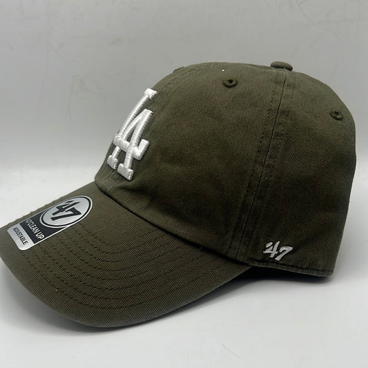 Los Angeles Dodgers MLB 47Clean Up Genuine Merchandise Olive Adjustable Hat