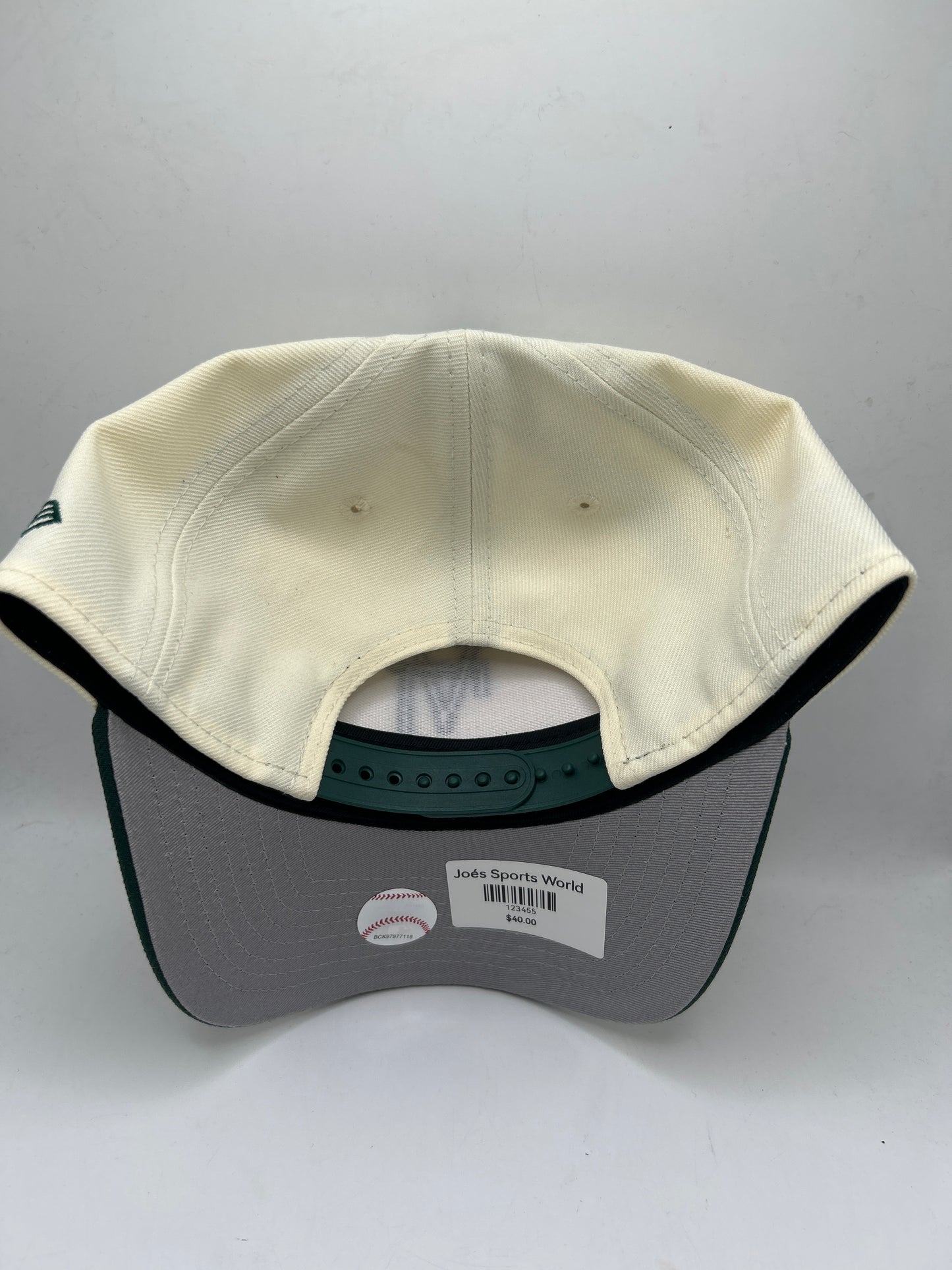 Los Angeles Dodgers MLB New Era 9Forty Upside Down Frame Creme / Jade Adjustable Hat