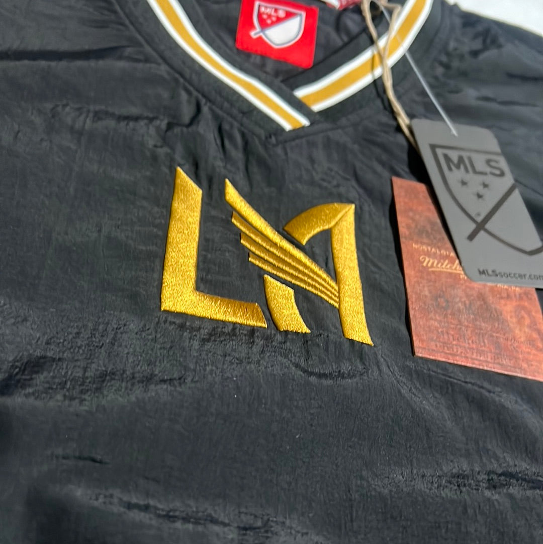 LAFC MLS Mitchell & Ness Nostalgia Co Classic Black Nylon Pullover