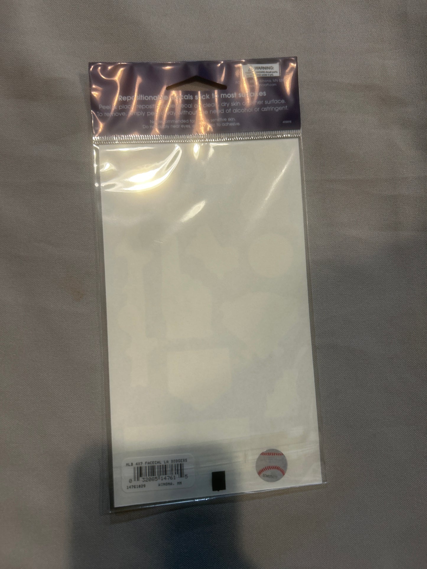 Los Angeles Dodgers MLB Face Sticker Sheet