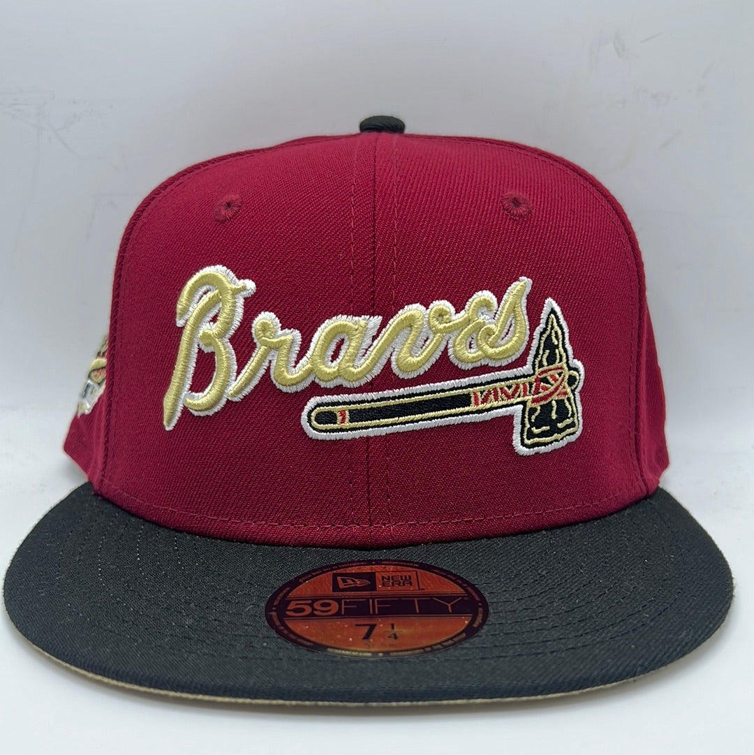 Atlanta Braves MLB New Era 59Fifty Cooperstown Collection “1995 World Series” Side Patch Fitted Hat