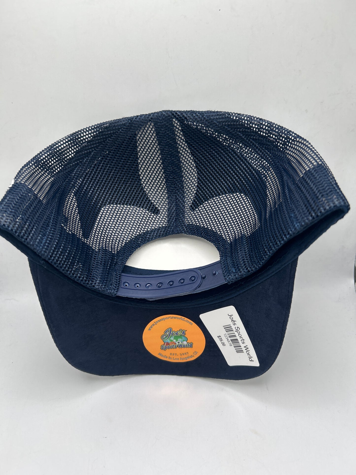 Los Angeles JSW Private Label Navy Suede A-Frame Snapback Hat