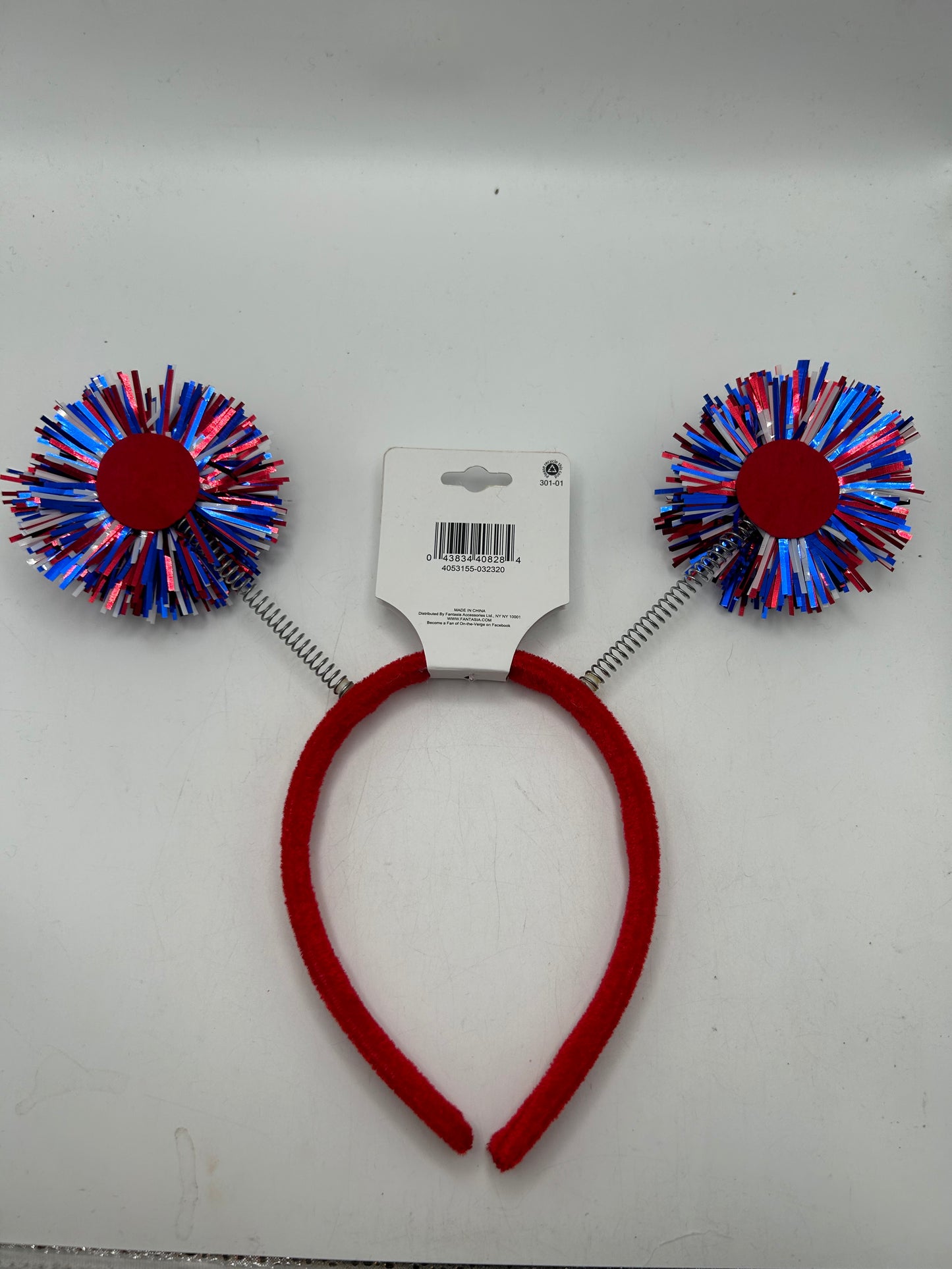 TrendZone USA Flag Colors Pom Pom Headband