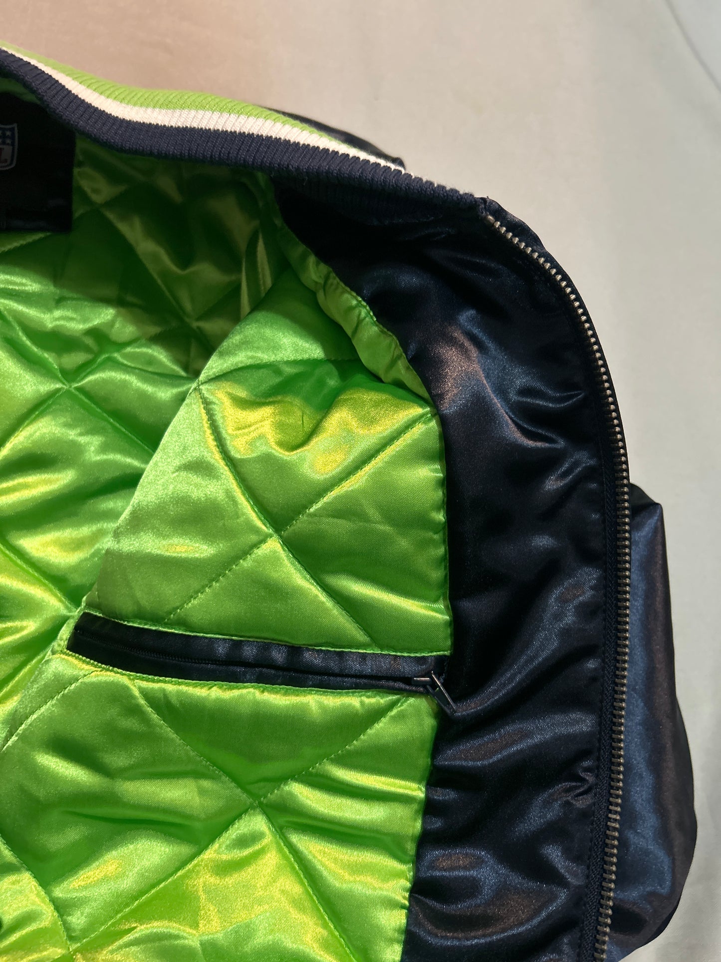 Seattle Seahawks NFL 2013 Super Bowl 48 Champions Blue Men Varsity Jacket