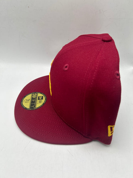 Los Angeles Dodgers MLB New Era 59Fifty Burgundy/Gold Fitted Hat