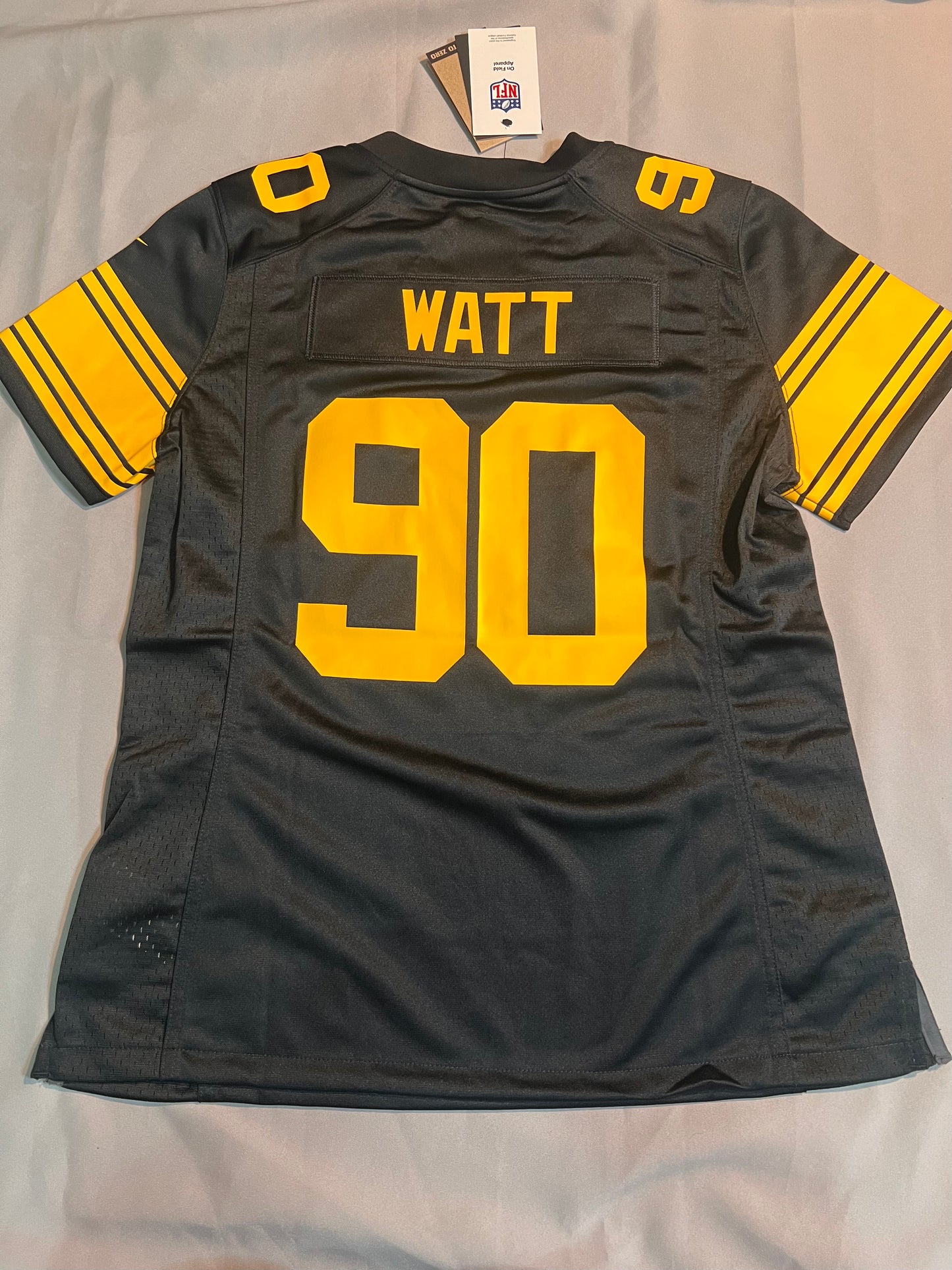 Pittsburgh Steelers NFL Nike OnField #90 Watt Women Jersey